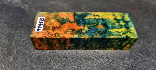 Stabilized curly birch green-yellow limited edition (11GGB)